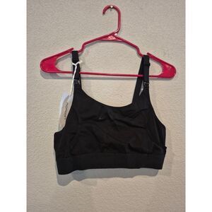 Momcozy Women's Size S Racerback Wireless Pumping Bra Black NWT‎
